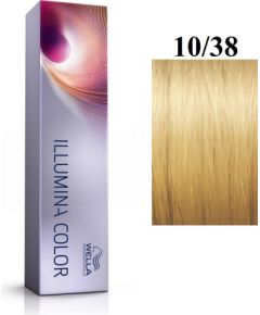 Wella Professionals Illumina Color Permanent Hair Dye 10/38 Bright Light Blonde Golden Blue 60ml Matu kopšana