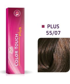 Wella Professionals Color Touch Plus Ammonia-Free Semi-Permanent Hair Dye 55/07 Light Chestnut Intense Natural Brown 60ml Matu kopšana
