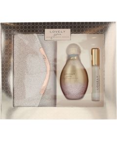 Set Sarah Jessica Parker: Lovely You Eau De Parfum For Women 100ml + Lovely You Eau De Parfum For Women 10ml + Lovely You Textile Handbag Badge Holder Rose Парфюмерные наборы