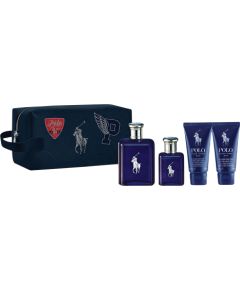 Set Ralph Lauren: Polo Blue Eau De Toilette For Men 125ml + Polo Blue Eau De Toilette For Men 40ml + Polo Blue Shower Gel & Shampoo 2-In-1 50ml + Polo Blue Moisturizing After-Shave Balm 50ml Dāvanu komplekti