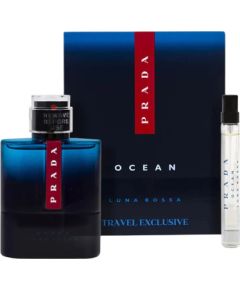 Set Prada: Luna Rossa Ocean Eau De Toilette For Men 100ml + Luna Rossa Ocean Eau De Toilette For Men 10ml Dāvanu komplekti
