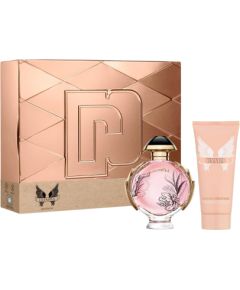 Set Paco Rabanne: Olympea Blossom Eau De Parfum For Women 80ml + Olympea Blossom Hydrating Body Lotion 100ml Dāvanu komplekti