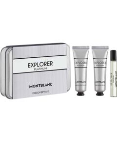 Set Montblanc: Explorer Platinum Eau De Parfum For Men 7.5ml + Explorer Platinum Hydrating Cream For Face 30ml + Explorer Platinum Hydrating Shower Gel All Skin Types 30ml Парфюмерные наборы
