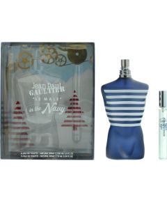 Set Jean Paul Gaultier: Le Male In The Navy Eau De Toilette For Men 125ml + Le Male In The Navy Eau De Toilette For Men 10ml Dāvanu komplekti