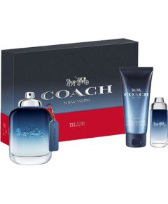 Set Coach: Blue Eau De Toilette For Men 100ml + Blue Eau De Toilette For Men 15ml + Blue Shower Gel Beard & Hair 100ml Парфюмерные наборы