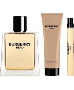 Set Burberry: Hero Eau De Toilette For Men 100ml + Hero Eau De Toilette For Men 10ml + Hero Shower Gel For All Skin Types 75ml Dāvanu komplekti