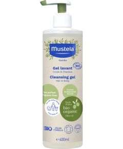 Mustela Organic Olive Oil Cleansing Shower Gel For Hair & Body All Skin Types 400ml Dušas želejas ķermenim