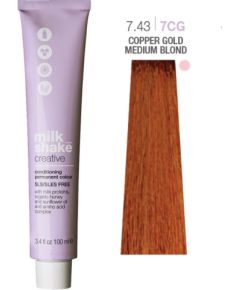 Milk Shake Creative SLS/SLES-Free Permanent Hair Dye 7.437CG Medium Copper Golden Blond 100ml Уход за волосами