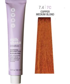 Milk Shake Creative SLS/SLES-Free Permanent Hair Dye 7.47C Copper Medium Blond 100ml Уход за волосами