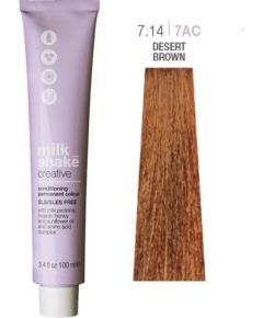 Milk Shake Creative SLS/SLES-Free Permanent Hair Dye 7.147AC Desert Brown 100ml Matu kopšana
