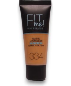 Maybelline Fit Me Matte + Poreless Liquid Foundation 334 Warm Tan 30ml Kосметические средства