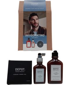 Invigorating Kit C Set Depot: 100 Hair Cleansing No. 105 Multivitamin Complex Hair Shampoo Anti-Hair Loss 250ml + 200 Hair Treatments No. 206 Hair Lotion Treatment Invigorating 100ml Уход за волосами