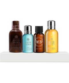 Discovery Collection Set Molton Brown: Black Peppercorn Shower Gel 50ml + Coastal Cypress & Sea Fennel Shower Gel 30ml + Mandarin & Clary Sage Shower Gel 30ml + Vetiver & Grapefruit Shower Gel 50ml Matu kopšana