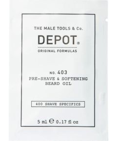 Depot 400 Shave Specifics No. 403 Fresh Black Pepper Softening Pre-Shaving Oil 5ml Bārdas kopšana