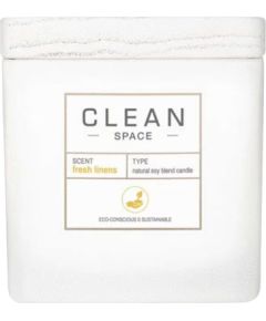 Clean Space Fresh Linens Scented Candle 227 g Telpu aromāti
