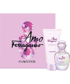 Amo Ferragamo - Flowerful Set Salvatore Ferragamo: Amo Ferragamo Flowerful Eau De Toilette For Women 50ml + Amo Ferragamo Flowerful Shimmer Day & Night Body Lotion 100ml Парфюмерные наборы
