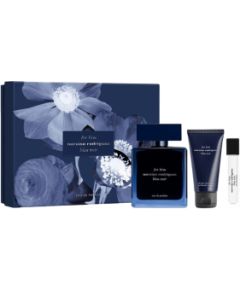 Xmas 2024 Set Narciso Rodriguez: Bleu Noir, Eau De Parfum, For Men, 100 ml + Bleu Noir, Eau De Parfum, For Men, 10 ml + Bleu Noir, Cleansing, Shower Gel, All Over The Body, For All Skin Types, 50 ml Dāvanu komplekti