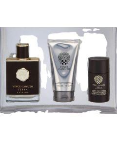 Set Vince Camuto: Terra Extreme, Eau De Toilette, For Men, 100 ml + Terra Extreme, Anti-Perspirant, Deodorant Stick, For Men, 71 g + Terra Extreme, Shower Gel & Shampoo 2-In-1, 150 ml Dāvanu komplekti