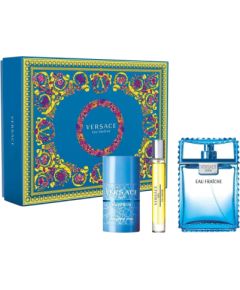 Set Versace: Eau Fraiche, Eau De Toilette, For Men, 100 ml + Eau Fraiche, Eau De Toilette, For Men, 10 ml + Eau Fraiche, Deodorant Stick, For Men, 75 ml Dāvanu komplekti