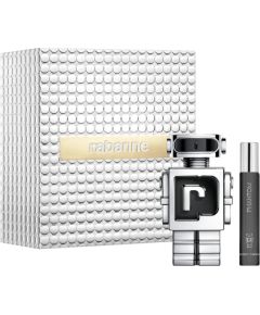 Set Paco Rabanne: Phantom, Eau De Toilette, For Men, 100 ml + Phantom, Eau De Toilette, For Men, 20 ml Dāvanu komplekti