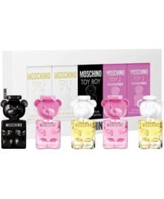 Set Moschino: Toy 2 Bubble Gum, Eau De Parfum, Unisex, 2 pcs, 5 ml + Toy 2, Eau De Parfum, Unisex, 2 pcs, 5 ml + Toy Boy, Eau De Parfum, Unisex, 5 ml Парфюмерные наборы