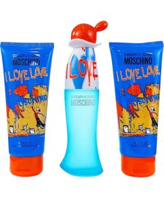 Set Moschino: I Love, Eau De Toilette, For Women, 50 ml + I Love, Cleansing, Shower Gel, For All Skin Types, 100 ml + I Love, Hydrating, Body Lotion, 100 ml Парфюмерные наборы