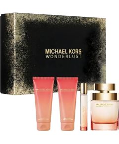 Set Michael Kors: Wonderlust, Eau De Parfum, For Women, 100 ml + Wonderlust, Eau De Parfum, For Women, 10 ml + Wonderlust, Moisturizing, Body Lotion, 100 ml + Wonderlust, Cleansing, Shower Gel, For All Skin Types, 100 ml Парфюмерные наборы
