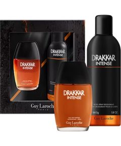 Set Guy Laroche: Drakkar Noir Intense, Eau De Parfum, For Men, 100 ml + Drakkar Noir Intense, Body Spray, 200 ml Dāvanu komplekti
