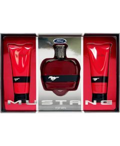 Set Ford: Mustang Red, Eau De Toilette, For Men, 100 ml + Mustang Red, After-Shave Balm, 100 ml + Mustang Red, Cleansing, Shower Gel, For All Skin Types, 100 ml Dāvanu komplekti