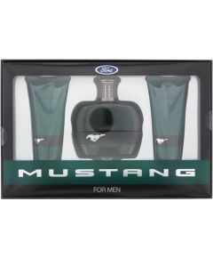 Set Ford: Mustang Green, Eau De Toilette, For Men, 100 ml + Mustang Green, Hydrating, Shower Gel, All Skin Types, 100 ml + Mustang Green, Hydrating, After-Shave Balm, 100 ml Dāvanu komplekti