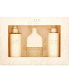 Set Fcuk: Friction, Eau De Parfum, For Women, 100 ml + Friction, Hydrates, Body Lotion, 250 ml + Friction, Scented Spray, For Women, 250 ml Парфюмерные наборы