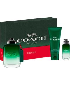 Set Coach: Green, Eau De Toilette, For Men, 100 ml + Green, Eau De Toilette, For Men, 15 ml + Green, Shower Gel, Body, All Skin Types, 100 ml Dāvanu komplekti