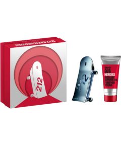 Set Carolina Herrera: 212 Heroes, Eau De Toilette, For Men, 90 ml + 212 Heroes, Shower Gel, For All Skin Types, 100 ml Dāvanu komplekti