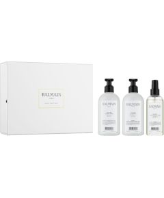 Set Balmain: Volume, Hair Shampoo, Hydrating, 300 ml + Volume, Hair Conditioner, Moisturizing, 300 ml + Volume, Hair Spray Treatment, Conditioning, 200 ml + Balmain, Scalp Brush Уход за волосами
