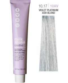 Milk Shake, Creative, SLS/SLES-Free, Permanent Hair Dye, 10.1710AV Violet Platinum Ash Blond, 100 ml Matu kopšana