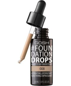 Gosh, Drops, Liquid Foundation, 008, Honey, SPF 10, 30 ml Dekoratīvā kosmētika