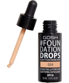 Gosh, Drops, Liquid Foundation, 004, Natural, SPF 10, 30 ml *Tester Dekoratīvā kosmētika