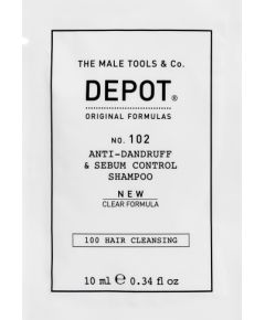 Depot, 100 Hair Cleansing No. 102 Clear Formula, Botanical Complex, Hair Shampoo, Anti-Dandruff & Sebum Control, 10 ml Šampūni