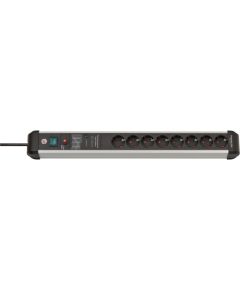 Brennenstuhl Premium-Protect-Line 8-way power strip (black/aluminium, 3 metres, 60,000A surge protection) Jaunumi - Audio-Video
