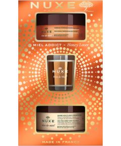 Xmas 2022 Set Nuxe: Reve de Miel Deliciously, Vegan, Calming, Body Scrub, 175 ml + Reve de Miel, Honey, Body Balm, All Over The Body, 200 ml + Reve de Miel, Scented Candle, 70 g Dāvanu komplekti