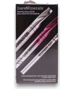Travel Exclusive Set BareMinerals: Lash Domination, Volumizing, Mascara, Intense Black, 8.5 ml + Lash Domination, Volumizing, Mascara, Black, 8.5 ml + Lash Domination, Gel Pencil Eyeliner, Black, 0.6 ml Dekoratīvā kosmētika