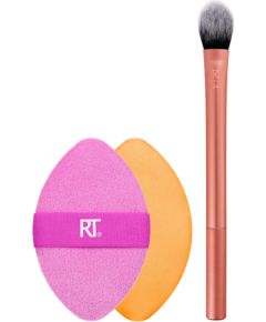 Set Real Techniques: Miracle, Makeup Sponge, Pink + Miracle, Makeup Sponge, Orange + Real Techniques, Eyeshadow Brush, 242 Dekoratīvā kosmētika