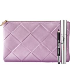 Set Pupa: Multiplay, Double-Ended, Eyeshadow & Kajal Eyeliner 2-In-1, 09, Deep Black, 1.2 g + Vamp!, Paraben-Free, Extra Volume, Mascara, 100, Black, 9 ml + Textile Makeup Bag, Pink Dekoratīvā kosmētika