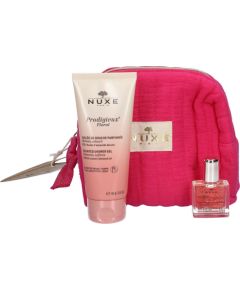 Set Nuxe: Prodigieux Floral, Shower Gel, All Over The Body, For All Skin Types, 100 ml + Prodigieuse Florale, Moisturizing, Body Oil, For Body, Face & Hair, 30 ml + Nuxe, GWP Textile Pouch, Pink Dāvanu komplekti