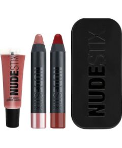 Set Nudestix: Red Hot Lips Mini Kit Royal, Cream Lipstick, 04, Nude, 2 ml + Red Hot Lips Mini Kit Royal, Cream Lipstick, Posh, 2.5 ml Dekoratīvā kosmētika