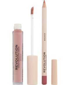 Set Makeup Revolution: Makeup Revolution, Liquid Lipstick, Brunch, 3 ml + Makeup Revolution, Precision, Lip Liner, Brunch, 1 g Kосметические средства