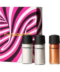 Sprinkle Of Magic Set MAC: Mini, Loose Glitter Eyeshadow, Gold, 2.5 g + Mini, Loose Glitter Eyeshadow, Red, 2.5 g + Mini, Loose Glitter Eyeshadow, Bronze, 2.5 g Dekoratīvā kosmētika