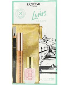The Lovers Escape Set L'Oreal Paris: Paradise Extatic, Volumizing, Mascara, Black, 6.4 ml + The Lovers Escape, Nail Polish, Richie Vernis, 13.5 ml + Le Khol By Superliner, Kohl Eyeliner, 101, Midnight Black, 1.2 g Dekoratīvā kosmētika
