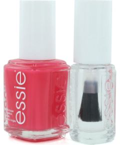 Set Essie: Nail Enamel, Vegan, Glossy Shine Finish, Nail Polish, 72, Peach Daiquiri, 13.5 ml + Nail Care - Good To Go, Top Coat, Nail Strengthening Lacquer, 5 ml Dekoratīvā kosmētika
