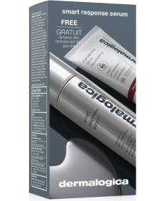 Set Dermalogica: Smart Response, Paraben-Free, Smoothes/Firms & Hydrates, Day, Serum, For Face, 30 ml + Dynamic Skin, Hydrating, Cream, For Face, SPF 50, 7 ml + Gua Sha , Lifting, Face Massage Stone Dāvanu komplekti